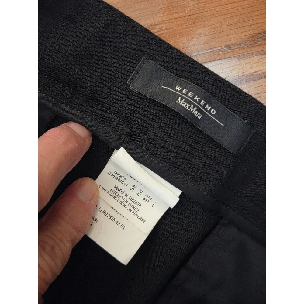 Weekend Max Mara Black Cigarette FITW13 Stretch Trousers Pants Womens Size 10 42